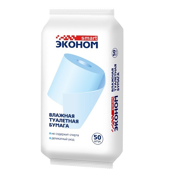 Бумага туалетная влажная Smart Эконом  50шт 007405 купить