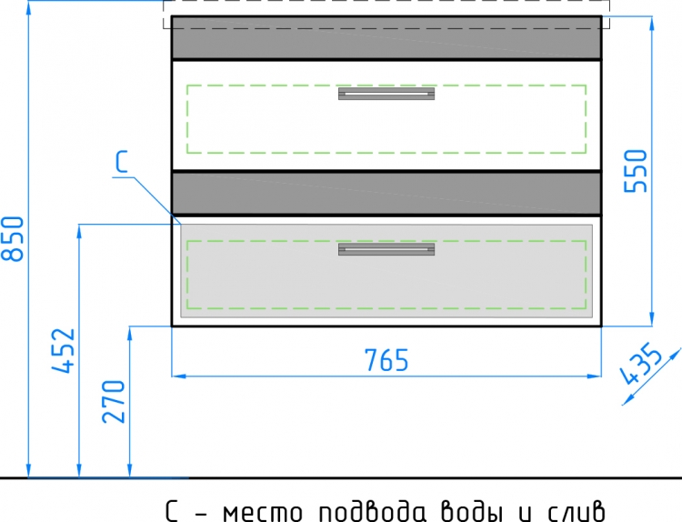 Тумба Сакура 80 Люкс PLUS подвесная  с умывальником COMO 80 белый, венге, Style Line ЛС-00000183 купить 8