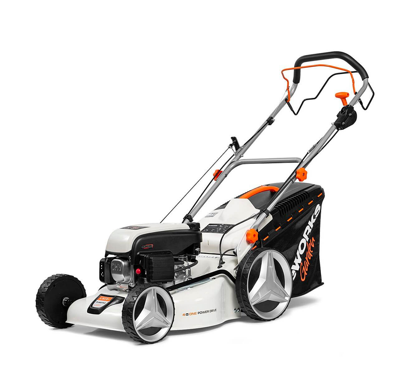 Газонокосилка бензиновая DeWORKS L50SV самоходн+вариатор 5,0л.с, 155см3, 48см травосборник 65л купить 1