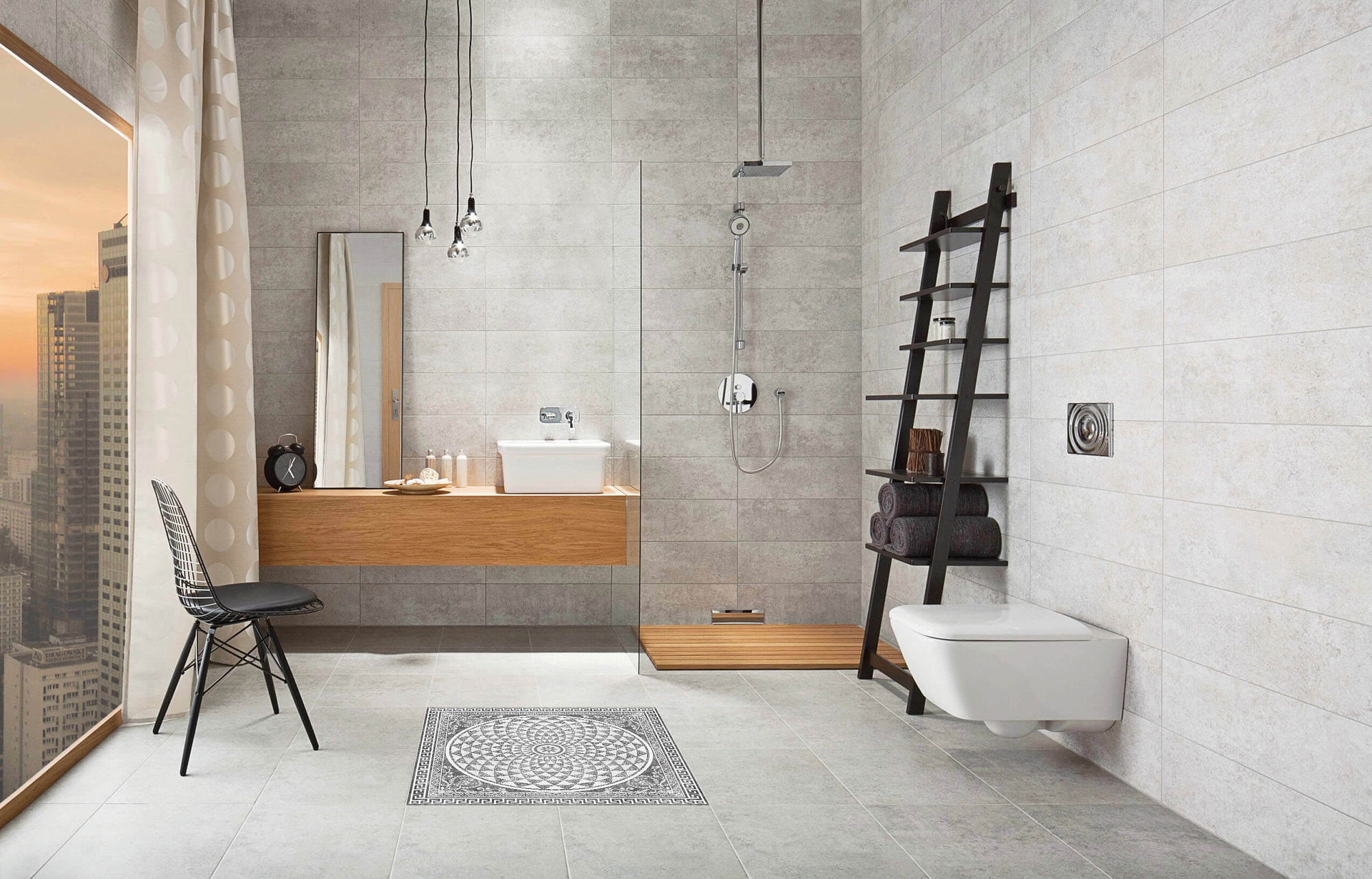 Плитка напольная Lipsia Gris Roseton 45*45 см, Click Ceramica доставка Нижний Новгород 2 Плитка напольная Lipsia Gris Roseton 45*45 см, Click Ceramica купить 2