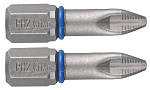 Бита Эксперт PH2*25мм торсионная кованая C1/4"  магнитная (2шт) Зубр 26011-2-25-2