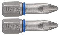 Бита Эксперт PH2*25мм торсионная кованая C1/4"  магнитная (2шт) Зубр 26011-2-25-2
