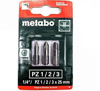 Бита Metabo PZ1/2/3 (набор) 25мм (3шт) Torsion (628538000)