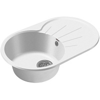 Мойка кухонная GranFest RONDO GF-R-750L овальная с крылом 746х455мм иней