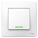 Выключатель Blanca 1кл BLNVS006111 с/у 6А c подсветкой белый