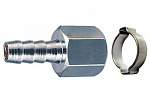 Пневматический переходник Fubag 1/4"F на елочку d=6мм+ кольцо (180250 B)