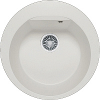 Мойка кухонная Polygran Atol-520 627451 круглая 1 чаша 52*52см  белый хлопок №36