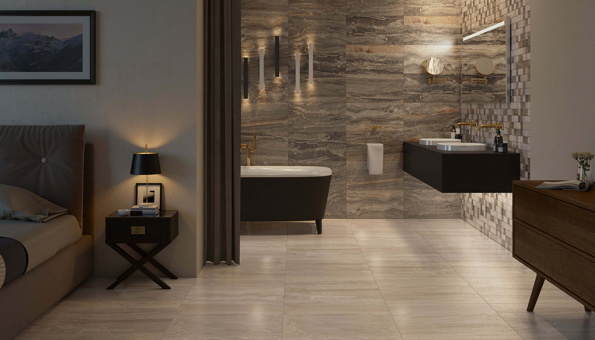 Керамогранит Bergamo 30*60 см коричневый, VITRA К946613LPR доставка Нижний Новгород 1 Керамогранит Bergamo 30*60 см коричневый, VITRA К946613LPR купить 1