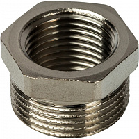 Футорка наружная-внутренняя резьба никелированная латунь 3/4"*1/2" STOUT SFT-0029-003412