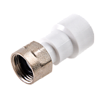 Муфта с накидной гайкой полипропилен D20-3/4" белый цвет РВК 020602