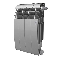 Радиатор биметаллический BiLiner 350мм VR 4 секций Silver Satin Royal Thermo RTBSSVR35004