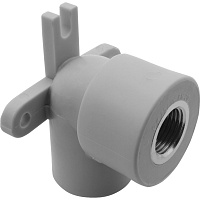 Колено настенное с металлической внутренней резьбой полипропилен 25*1/2", FVplast 219026