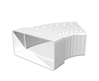 Колено КРП разноугловое 60*120 белый