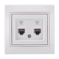 Розетка LEZARD MIRA 701-0202-138 TF евро 2-местная