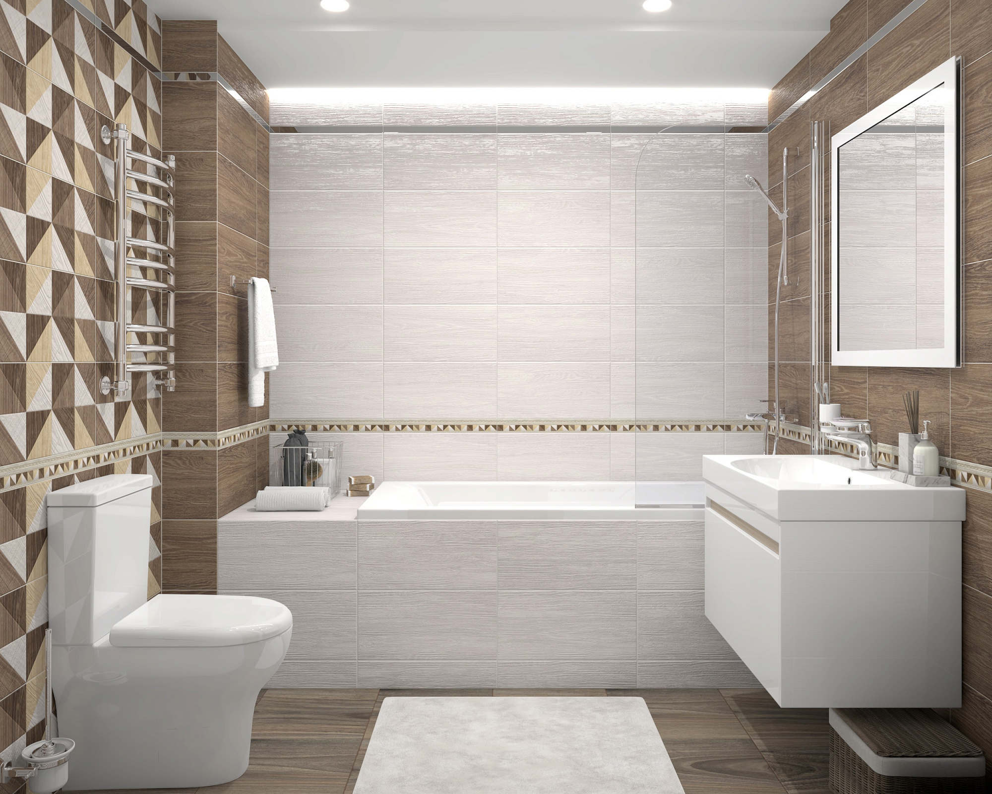 Плитка настенная Village бежевый микс 25*50см Laparet 34007 купить 5