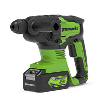 Перфоратор аккумуляторный GREENWORKS GD24SDS2K4 (3803007UB)