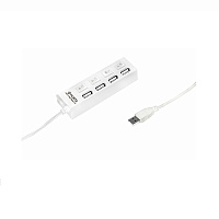 Разветвитель 4*USB с переключателями  белый