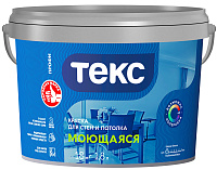 Краска Профи для стен и потолков моющаяся бесцветная база D ТЕКС (1.8л)