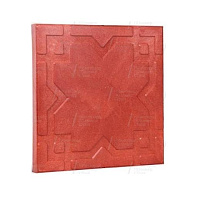 Плитка тротуарная полимерпесчаная  (16шт/кв.м) Красный /250*250*20мм/