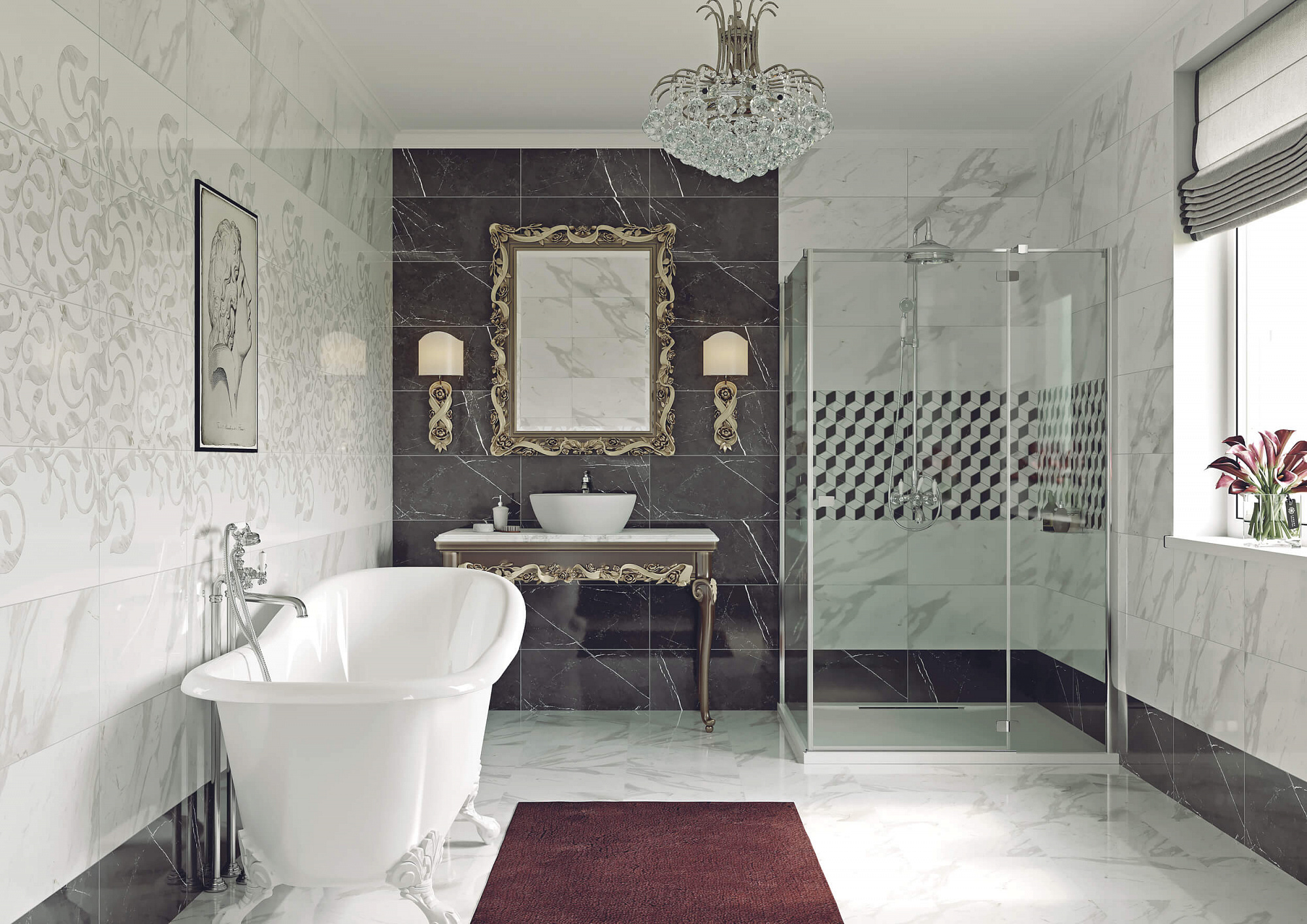 Плитка настенная Royal Stone 29.7*60 см цвет белый, Cersanit RSL051 доставка Нижний Новгород 5 Плитка настенная Royal Stone 29.7*60 см цвет белый, Cersanit RSL051 купить 5