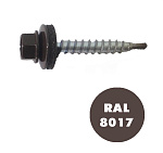 Саморез кровельный  тем-коричневый MIXTON 4.8*29 RAL8017 150шт 