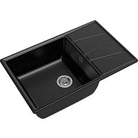 Мойка кухонная GranFest VERTEX GF-V-780L прямоугольная 1 чаша универсальное крыло черный