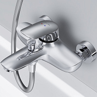 Смеситель Bliss L для ванны и душа излив 195 мм хром AM.PM F5310032