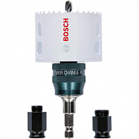 Биметаллическая коронка Bosch Progressor Wood + Metal d 68 мм KIT + адаптеры 2608594301