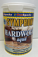 Лак паркетный Symphony HARDWOOD Aqua полиуретановый шелковисто матовый бесцветный (0.9л)