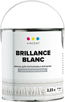 Краска для потолков и лепнины Vincent Brillance Blanc - 2.25 л