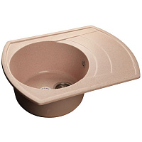 Мойка кухонная GranFest RONDO GF-R-650L прямоугольная с крылом 645*490мм светло-розовый
