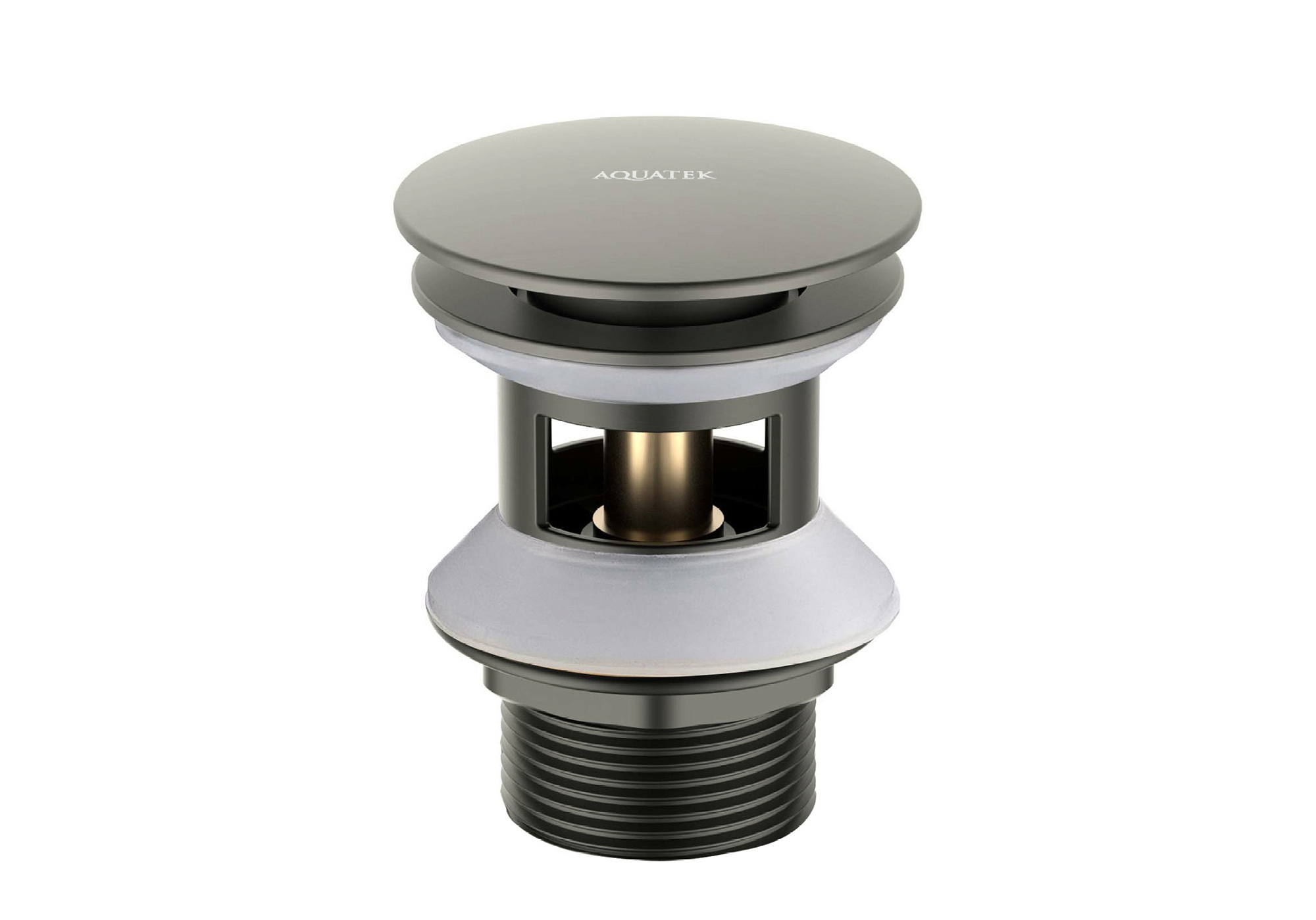 Набор сливной для раковины Push-open с переливом черный хром Aquatek AQ6002BGM доставка Нижний Новгород 1 Набор сливной для раковины Push-open с переливом черный хром Aquatek AQ6002BGM купить 1