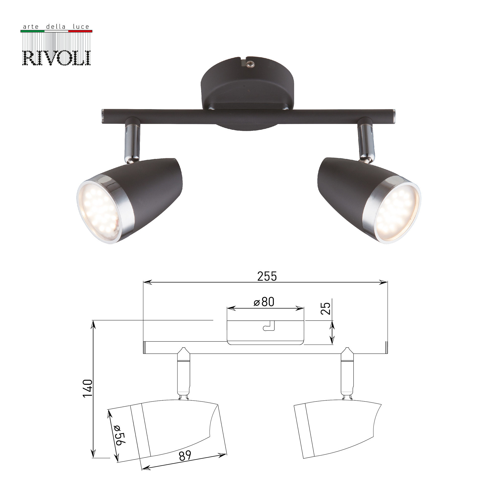 Светильник настенно-потолочный спот Rivoli Joyce LED 2*4Вт 3200К 6156-702 8234713 доставка Нижний Новгород 2 Светильник настенно-потолочный спот Rivoli Joyce LED 2*4Вт 3200К 6156-702 8234713 купить 2