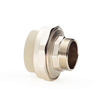 Муфта разъемная PPR 50*1 1/2"  Lammin наружная резьба полипропиленовая серая Lm31061050040G