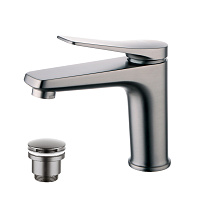 Смеситель для умывальника монолитный Lemark Bronx LM3706GM графит