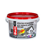 Краска резиновая Dali для кровли цоколя фасада красно-коричневый 3 кг