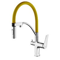 Смеситель для кухни с гибким изливом Lemark Comfort LM3074C-Yellow