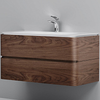 Тумба подвесная Sensation 100 с раковиной Sensation 100 текстурированный орех AM.PM M30FHX1002NF