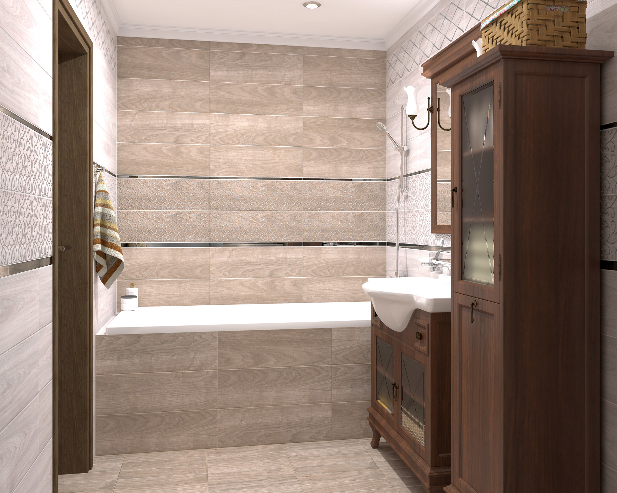 Декор Envy Аttimo 20*60 см цвет бежевый, Ceramica Classic 17-05-11-1192-0 купить 5