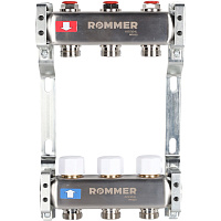 Коллектор без расходомеров 3 выхода из нержавеющей стали Rommer RMS-3200-000003 Коллектор без расходомеров 3 выхода из нержавеющей стали Rommer RMS-3200-000003
