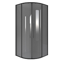 Ограждение душевое Nova NG-2827-34 BLACK 1/4 круга черный матовый стекло тонированное 100*100*195см Niagara