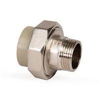 Муфта разъемная PPR 25*3/4"  Lammin наружная резьба полипропиленовая серая Lm31061025020G