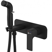 Смеситель для биде Lemark Ursus LM7220BL встраиваемый с гигиеническим душем черный