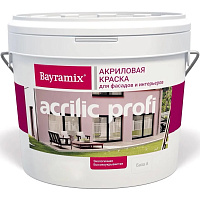 Краска акриловая Akrylik Profi для фасадов и интерьеров 2.7л белая BAYRAMIX BAP-039/027 (3.9кг)