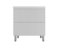 Тумба напольная Стокгольм 60 и раковина Classic 60 2 ящика белый риф Style Line ЛС-00002333/00000721