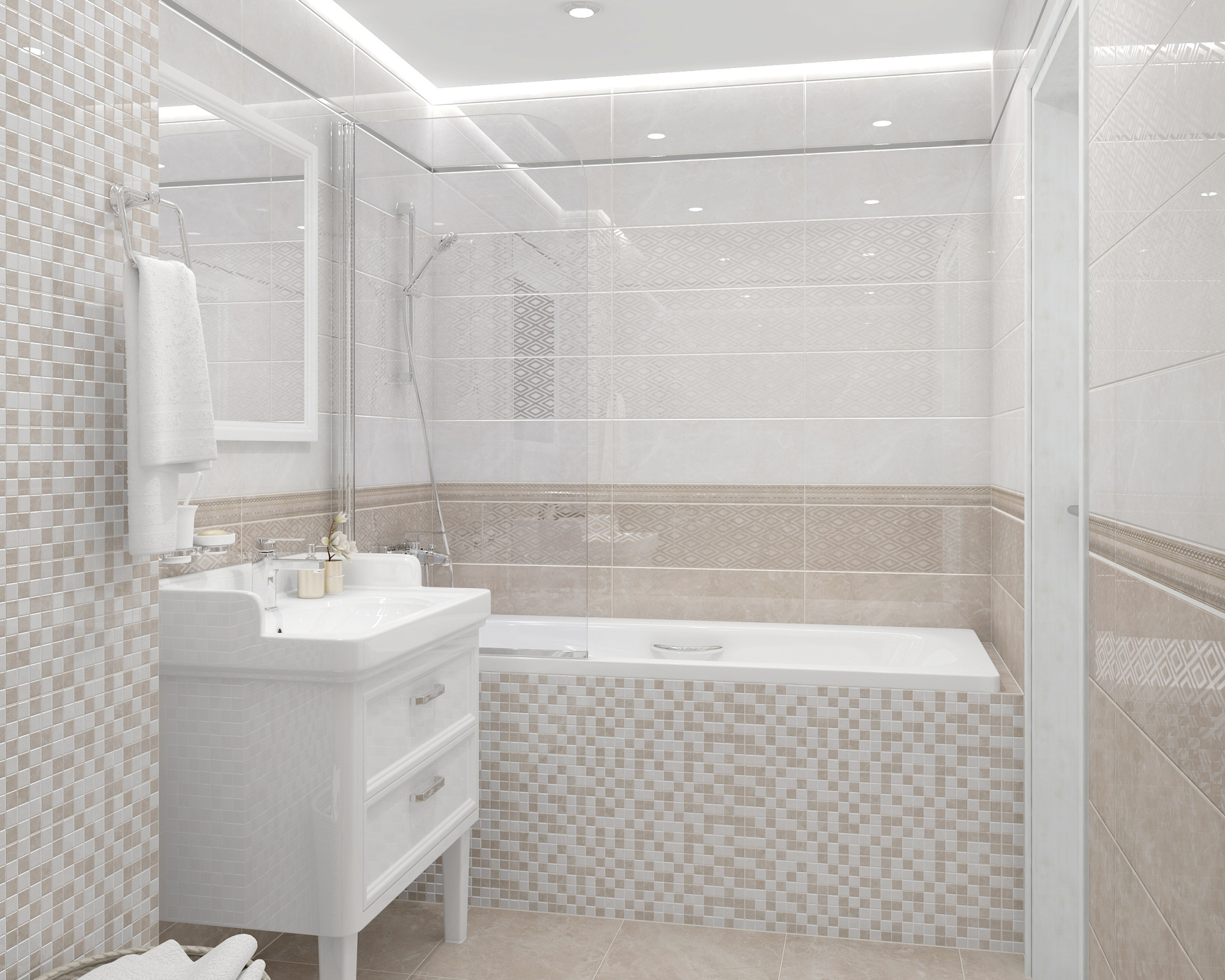 Бордюр Elektra Rombo бежевый 6*60см Laparet купить 3