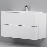 Тумба подвесная SPIRIT V2.0 с раковиной SPIRIT 100 белый глянец AM.PM M70AFHX1002WG