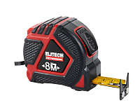 Рулетка ELITECH HD 8 м магнитный зацеп, двухсторонняя шкала автостоп 25 мм (310403)