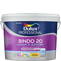 Dulux PROF Bindo 20 краска для стен и потолков в ванной и на кухне 9л база BC