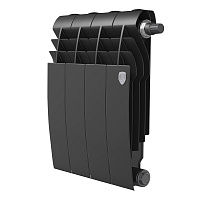 Радиатор биметаллический BiLiner 350мм VR 4 секций Noir Sable Royal Thermo RTBNSVR35004